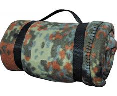 US Army Style Fleece Decke Picknickdecke Schlafdecke Unterlage in verschiedenen Farben Flecktarn