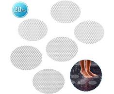 DanceWhale 20 Stück Anti Rutsch Aufkleber, 10CM Durchmesser Rund Selbstklebenden Antirutsch Sticker für Badewanne und Dusche Transparent Badewannenmatte rutschfest