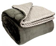 Betz Kuscheldecke Wohndecke XXL Monaco Größe 150x200 cm Farben Beige, Grau, Blau Farbe beige