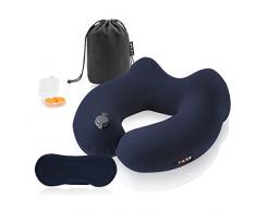 Reisekissen Flugzeug Aufblasbar, Nackenkissen Reisen, U-förmiges Reise-Nackenkissen Tragbare Nackenstützen, Nackenhörnchen auf Flugzeug, Auto und Zug