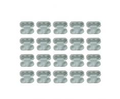 IMIKEYA 50 Clips Fenster Vorhang Ersatz Vertikal-Lamellen Reparaturset Beschwerungsplatten Stecker Rollenkugelkette Zubehör Ersatzteile