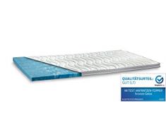 GELAX® | Gel-Schaum Topper Matratzenauflage | 7cm Gesamthöhe | waschbarer Bezug mit 3D-Mesh-Klimaband und Stegkanten | Raumgewicht RG 50 | 90 x 200 cm