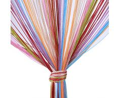Hengsong Bunte Home Dekoration Line Vorhang Wohnzimmer Fadenvorhang Gardinen Türvorhang 78.7*39.4inch