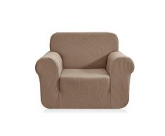 E EBETA Elastisch Sofa Überwürfe Sofabezug, Stretch Sofahusse Sofa Abdeckung Hussen für Sofa, Couch, Sessel 1 Sitzer (Sand, 85-115 cm)