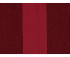 Hochqualitativer Verdunkelungsvorhang nach Maß, Verdunkelungsgardine, Design: Stripe, Kräuselband mit verdeckten Schlaufen, Thermogardine, Höhe: 70cm bis 330cm, Rot (255cm)