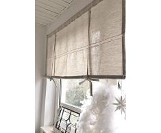 Leinen Raffrollo Gardine Spitze Vintage Shabby
