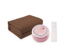 Wärmedecken, Haushalt Stumm Wasserkreislauf Nicht Trocken Elektrische Heizdecke mit Sicherheitssystem Kuschelheizdecke, Wärmedecke,Braun,90x180cm