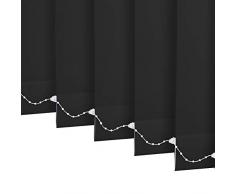 Jalousie Schwarz Home Decor Vertikal-Lamellen, Terrassentür Oder Große Fenster-Farbton, Wasserdicht, 80cm / 90cm / 100cm / 110cm / 120cm Breit (Size : W90xH135cm)