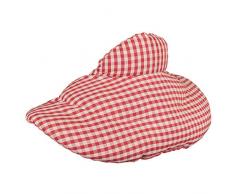 Bio Nackenhörnchen mit Stehkragen, Dinkelkissen. Nackenkissen Wärmekissen - Dinkel-Körnerkissen Nacken Schulter (Bio Dinkel & Bio-Stoff rot-weiß)