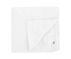 Linen & Cotton Weicher Griff Spannbettlaken Spannbetttuch Bettlaken mit Gummizug Alicia - 100% Leinen Gewaschen, Weiß Weiss (140 x 200 cm) Laken Leintuch Betttuch Bettwäsche Bett Doppelbett Sommer