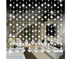 Hansee Kristallglas Perlen Vorhang Wohnzimmer Schlafzimmer Fenster Tür Hochzeit Dekor (E)