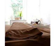 Jasmine Silk 100% Maulbeere 19MM Charmeuse Seide Bettbezüge/ Bettwäsche-Sets (Mokka) SINGLE 140cm x 200cm + 7cm Grenze