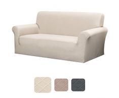 YISUN Sofa Überwürfe, Sofabezüge, Stretch Elastische Sofahusse SofaÜberwürfe Elastischer Antirutsch Ecksofa Sofa bezüge Abdeckung (Beige, 2 Sitzer)