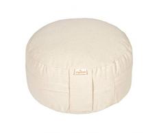 Yogakissen Glückssitz Basic, Buchweizenschalen, Natur