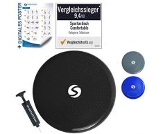 Sportastisch Ballsitzkissen Balance-Kissen Vergleichssieger¹ Comfortable mit Pumpe, Sitzballkissen Luftkissen für Fitness, Core & Rückentraining, 33cm Noppenkissen, bis zu 3 Jahren Garantie²