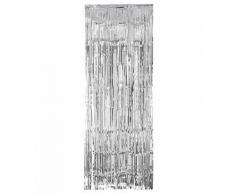 Fadenvorhang Metallic-Silber, 240 x 92cm