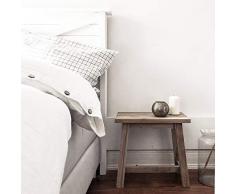 Leinen Bettwäsche Set Liv weiß kariert, Bettdeckenbezug, Kissenbezug, Leinenbettwäsche Öko-Tex zertifiziert