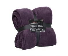 Pink Papaya Snug Me Coral Kuscheldecke XXL - Tagesdecke Wohndecke 220 x 240 cm, Kuscheldecken aus flauschigem Coral Mikrofaser-Fleece, Decke