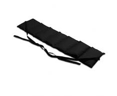 Leinsamenkissen 7-Kammer mit Band, 65x15 schwarz | Wärmekissen Körnerkissen, Rücken, Lende