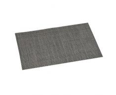 Kesper Platzset, Platzdecken, Platzunterleger, 1 Stück, aus Kunststoff, Maße: 430 x 290 x 1 mm, silber