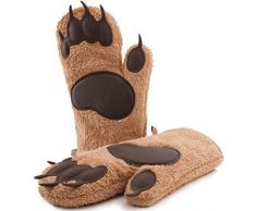 3-spirits Designer Bär Backhandschuhe, DER Blickfang in jeder Küche, Topfhandschuhe, Ofenhandschuhe, Küchenhandschuhe, Geschenk Idee, Modell 2020