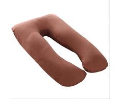 N/D Schwangerschaftskissen Bettwäsche Ganzkörper Komfortables Kissen Für Schwangere Charakter Kissen Seitenschlaf Mutterschaftskissen 70x130cm braun