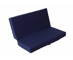 sitzZ Sitzkissen Blau, faltbar, klappbar, Thermokissen, Stadionkissen, Bodenkissen, für Kinder, Erwachsene, Senioren, zum Ausflug, Camping, Wandern, Outdoor, dick gepolstert, robust 33cm x 29cm x 3cm