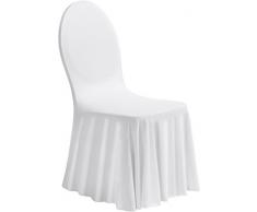 Hussenkönig Stuhlhussen Stretchhusse Stuhlüberzug Stuhlbezug Hussen Stuhlhusse Stretch Premium Weiß