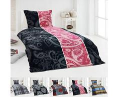 Dreamhome Warme Winter Microfaser Thermo Fleece Bettwäsche 135x200 155x220 200x200 Moderne, Design - Motiv:Design 5, Größe:155 x 220 cm