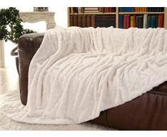 Wohnen & Accessoires Felldecke, Webpelzdecke Teddy Creme 170x220cm