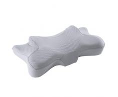 MARNUR Nackenstützkissen Kissen ergonomisches Kopfkissen Memory-Schaum Kissen(Memory Foam) +grau waschbare Kisseneinzug