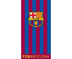 FC Barcelona Badetuch Bordeaux Blau 100% Baumwolle Velours Fussball Messi ter Stegen Strandtuch Primera Division Fan Strandlaken Badelaken Stadion Camp Nou Saunatuch Duschtuch FCB zur Bettwäsche 426