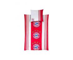 FC Bayern München Bettwäsche Logo 135 x 200 + 80 x 80 cm, mia san mia, Rekordmeister, offizielles FC Bayern Produkt