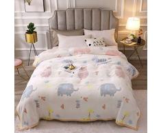 MXH Blanket Fleece Quilt Winter-Thick Siesta Decke Einzel Doppel Studentenwohnheim Coral Fleece Bettwäsche Flanell,4,180 * 200cm