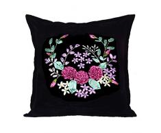 Kreuzstich-Kissenbezug-Kit, DIY-Stickkissen-Starter-Kit mit Blumenmuster Europäischer Stickkissenbezug für die Heimdekoration