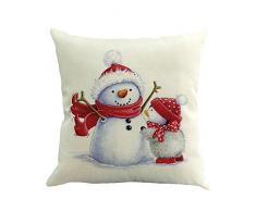 Beikoard Weihnachten Kissenbezug, Kissenbezüge 45cm*45cm Baumwolle Leinen Weihnachten Deko Kissenbezug Sofa Bett Auto Home Decor Festival Kissenhülle (B-C, OneSize)