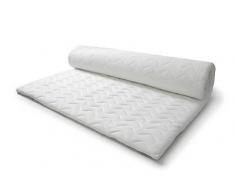 Topper Visco 90 x 200 cm. Viscoelastische Auflage Kern 7 cm. + versteppter Bezug (90)