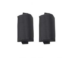 LOVIVER 2pcs Kissen Sonnenliegen Gartenliege Gartenstuhl Gartenmöbel Kopfkissen Reisekissen Nackenkissen - Schwarz