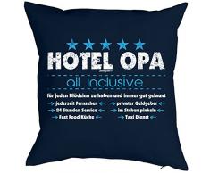 Weihnachtsgeschenk für Opa Kissenbezug Hotel Opa - all inclusive Geschenk für die Opa Polster Sofakissen Couchkissen Weihnachten