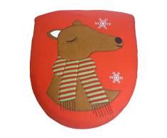 1 Stück SET WEIHNACHTEN Schneemann WC-Deckelbezug – Weihnachten Schneemann Deer WC-Set Christmas WC-Sitz WC-Sitz rot Weihnachten Dekoration Badezimmer Zubehör B:elk
