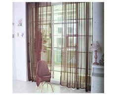 Vorhang Gardinen Reine Farbe Tüll Türfenstervorhang Drapieren Panel Schiere Schal Volants Dekorative und Lichtdurchlässigkeit Schutz der Privatsphäre für Zimmer (G 2.7X1M)