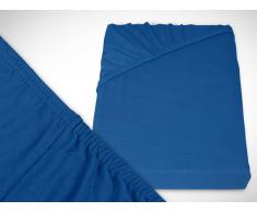 klassisches Jersey Spannbetttuch - erhältlich in 22 modernen Farben und 6 verschiedenen Größen - 100% Baumwolle, 200 x 220 cm, royalblau