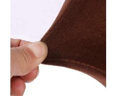 KELUINA Moderne Dekorationen Beständig Velvet Stretch Esszimmerstuhl Hussen - Spandex Plüsch Kurze Stuhlhussen Solide Große Esszimmerstuhl Protector Home Decor (Dunkler Kaffee,6er Set(Groß))