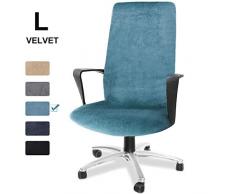 CAVEEN Bürostuhl Bezug, Bezug für Bürostuhl Computerstuhl Bürostuhl husse Drehstuhl bezug drehbar abnehmbar Bürostuhl Überwurf Bezug für Sessel Schonbezug für Büro (Hellblau, Large)