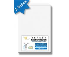 aqua-textil Classic Line Seitenschläferkissen Bezug 40 x 145 cm Schnee weiß Baumwolle Kissenbezug Reißverschluss