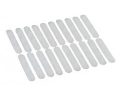 Wenko Anti-Rutsch-Streifen, für Kleiderbügel, 20 Stück, Silikon, 0,8 x 5 cm, Transparent