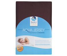 Premium Spannbettlaken mit Gummizug für Wasserbetten Boxspringbetten Übergröße Jersey Matratzenbezug Bettbezug Baumwolle Elastan Laken Wasserbettbezug 180 x 200 cm - 200 x 220 cm Mocca Dunkelbraun