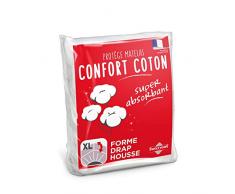 SWEET HOME Sweethome Matratzenschoner, 90 x 190/200 cm, Molton, 80% Baumwolle, saugfähig, Spannbetttuch, maschinenwaschbar