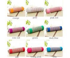 SHUHUAN Großes rundes Kissen altes grobes Buchweizen-Kissen Yoga Halswirbelkissen abnehmbares und waschbares Nackenkissen