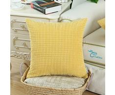 Kissenbezüge, cord-kissen CaliTime 2 Stück Kissen Werfen Kissen Abdeckungen Fälle Schutz Muscheln zum Couch Sofa Schlafzimmer Zuhause Weihnachten Dekor (45cm x 45cm)